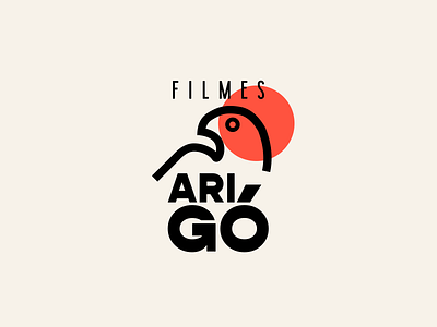 Filmes Arigó bird bird logo brand identity branding cinema design flat illustration movies vector