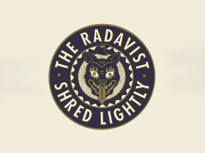 RADAVIST HEAD BADGE austin cycling illustration logo