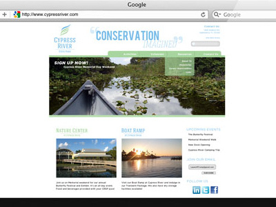 Cypress River State Park branding web design