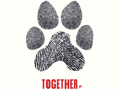 Together adoption branding icon magazine ad pets poster publication typography