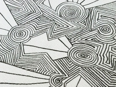 Geometric Lines hand drawing illustration pencil