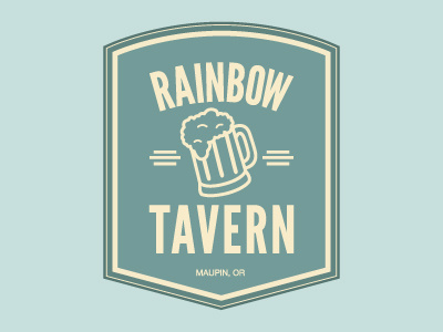 Rainbow Tavern Sign bar beer brand logo oregon rainbow sign tavern