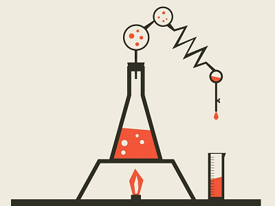 Distill beaker drip flame lab science