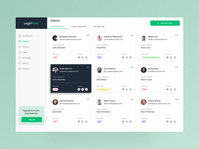 Legal Case Management System by Ayesha Dar on Dribbble