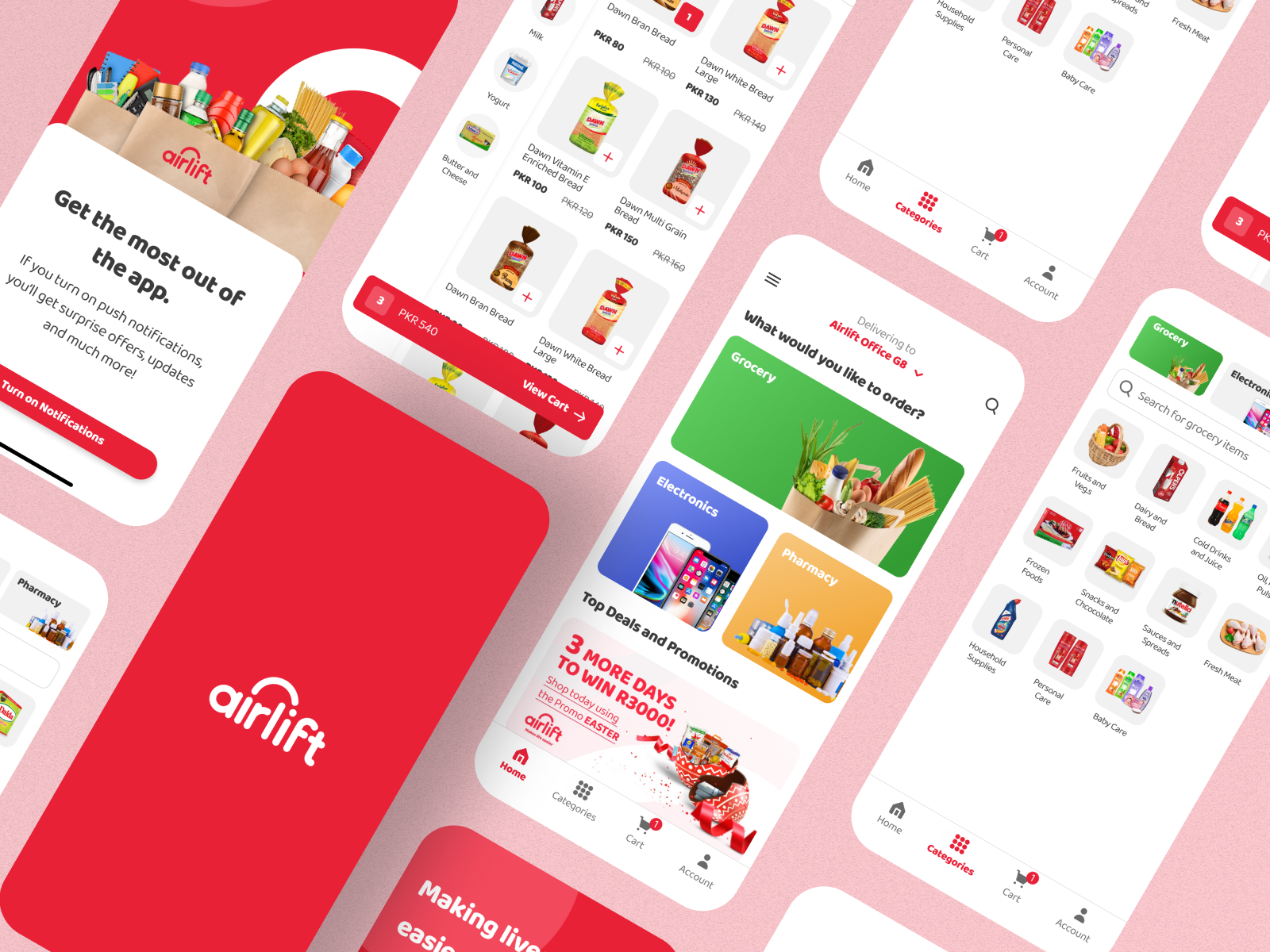Airlift Grocery Delivery App by Ayesha Dar on Dribbble