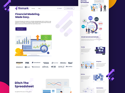 Fintech financial modeling website design