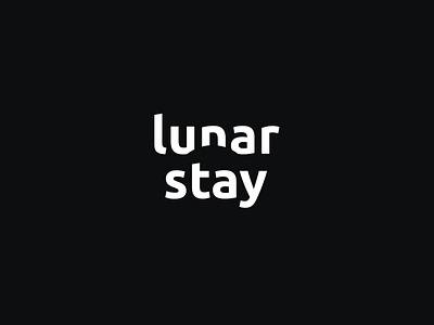 Lunar Stay - Logo black white brand design branding graphicdesign icon logo lunar minimal moon moonlight space stay universe vector vector illustrator