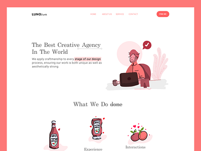 Landing Page design illustration typography ui web webdesign