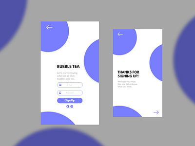 UI Daily Challenge 001 - Bubble Tea signup signup page signupform uichallenge uidaily uidailychallenge uidesign uiux