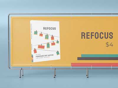 REFOCUS: Banner banner banner design banners bibleart book bookdesign books camera illustration mock mockups psd mockup school yellow