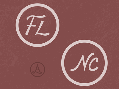 FL --> NC art brand identity create handlettering handmade lettering lettermark logo logo designer logodesign logos logotype red texture travel type typeface typography