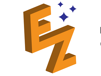 EZ Chimney Cleaning ~ Magic! ✨ ai branding clean design easy ez logo logodesign logos logotype magic roof typography vector