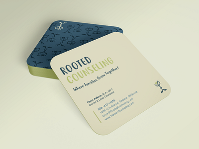 Rooted Counseling - Biz Cards! 🃏 advertising advertising campaign biz biz card branding branidentity business card business card design design hello mockup mockup psd new psd typedesign typography