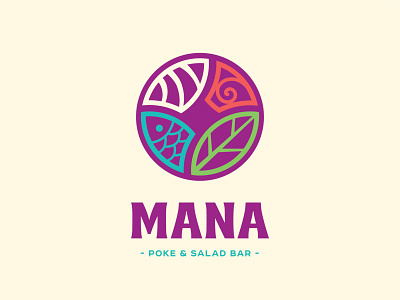 MANA branding design logo poke bar symbol