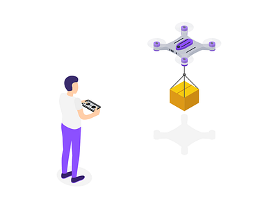 Drone delivery delivery download drone free illustration isometric quadrocopter svg vector