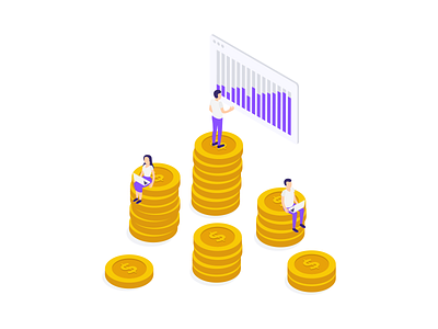 Investment coins download finance finances financial free illustration invest investing investment investments investors isometric money svg vector