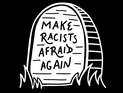 Anti-racist Headstone adobe design digital art icon illustration ipad pro logo patch design typography vector
