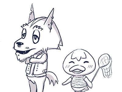 Animal Crossing Islander OCs [B&W]