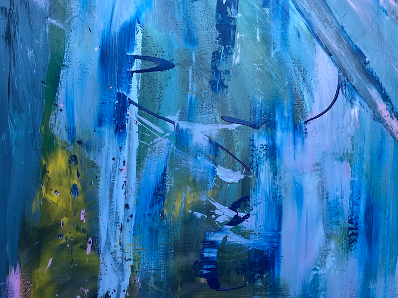 Trans fine art painting emotional lgbtq transgender surreal abstract mural