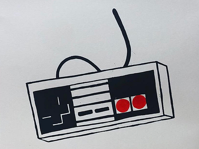 NES Controller Silkscreen Print
