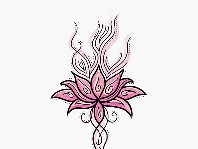 Lotus Flower Tattoo Design adobe adobe sketch art design digital painting flowers graphic design ipad pro lotus spiritual tattoos watercolor