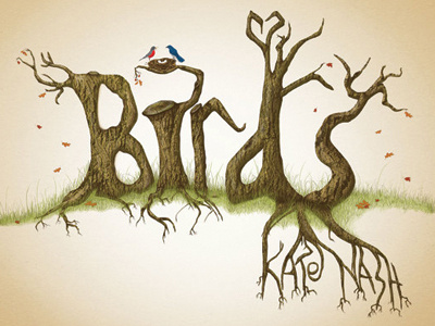 Song Poster for "Birds" by Kate Nash birds digital illustration illustration kate nash music nature poster song trees