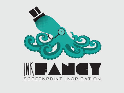 InkFancy Screen Print Inspiration Logo design logo octopus screen print screenprint vector