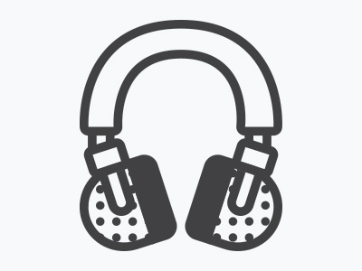 Headphones Icon design headphones icon illustration line music vector