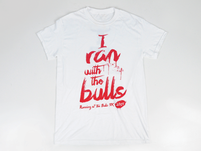 Running of the Bulls T-Shirt 5k design running of the bulls tshirt type