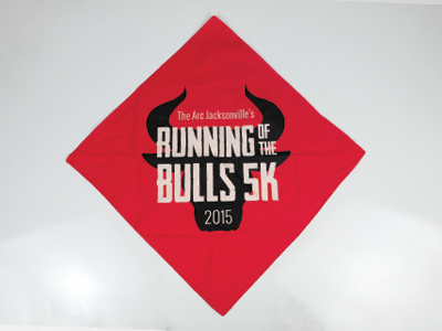 Running of the Bulls Bandana 5k bandana design jacksonville running of the bulls