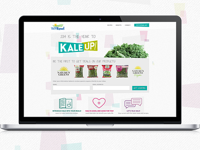 Kale Up! campaign greens healthy kale one page parallax scrolling website