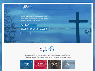 Our Saviour Website Design church design ui ux website