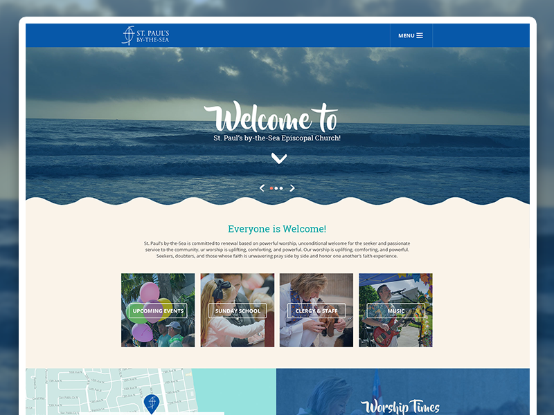 St. Paul's By The Sea Episcopal Church Website Design responsive church design website