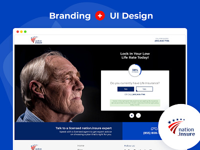 Nation Insure branding design logo logodesign ui ui design ux vector web design web ui website design