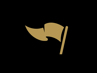 Pennant branding concept flag gold icon identity logo mark symbol