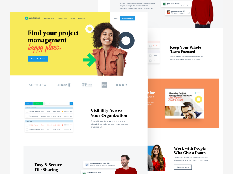 Workzone - Homepage by Evan Strater on Dribbble