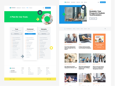 Workzone - Pricing & Blog design marketing product saas site software tech ui ux visual web