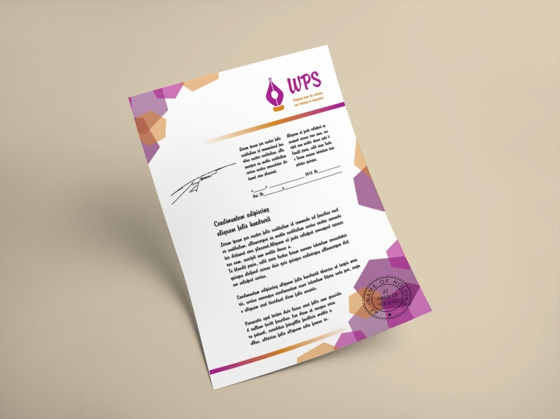 An official letterhead for stationery manufacturers branding branding identity design graphic design illustration logo typography vector