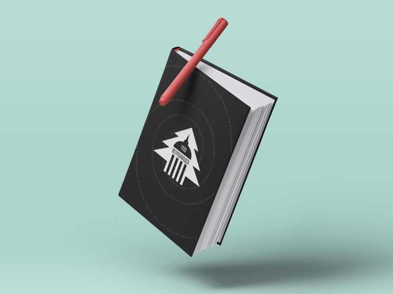 Notebook with logo