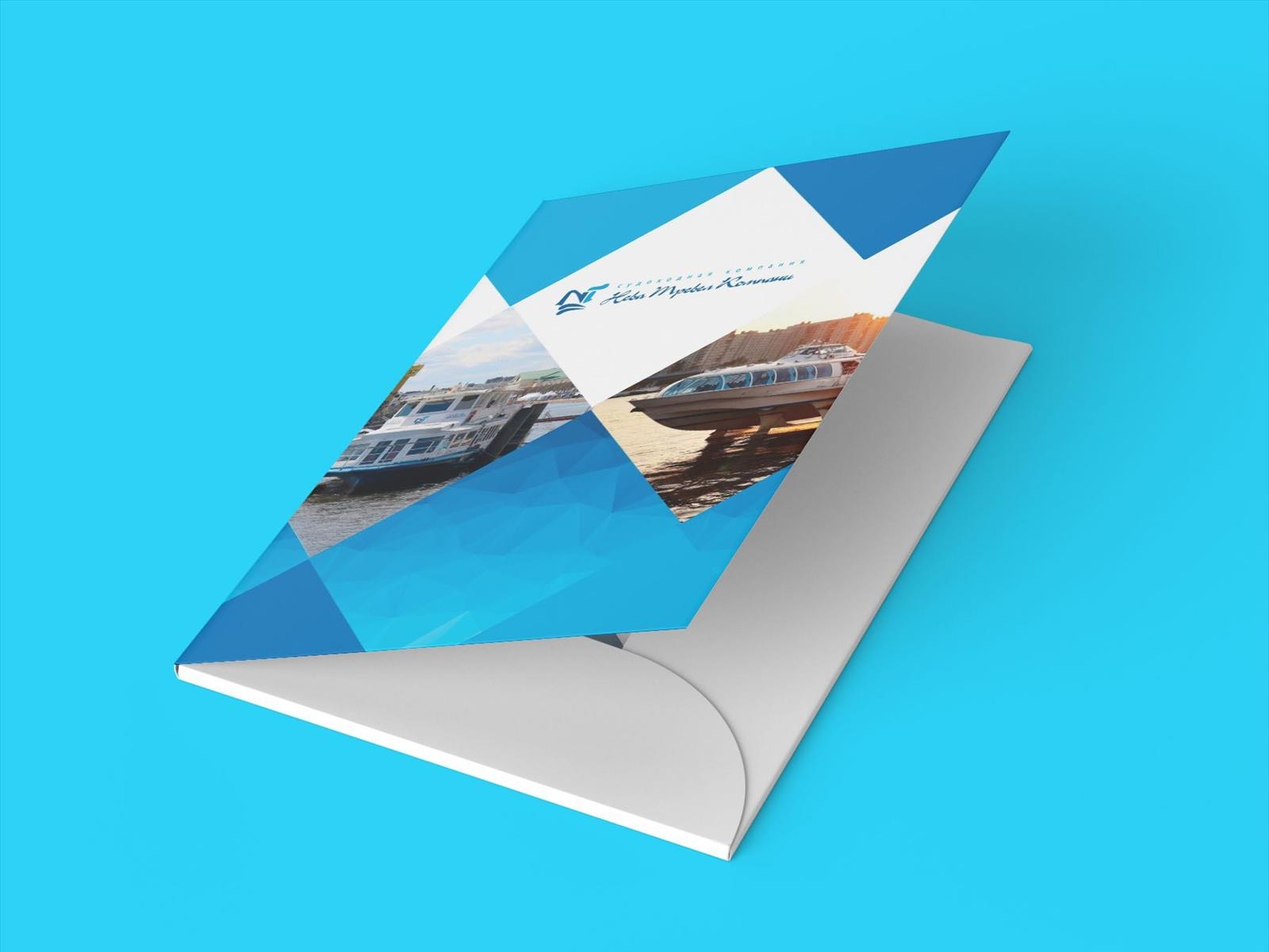 Corporate folder for shipping company