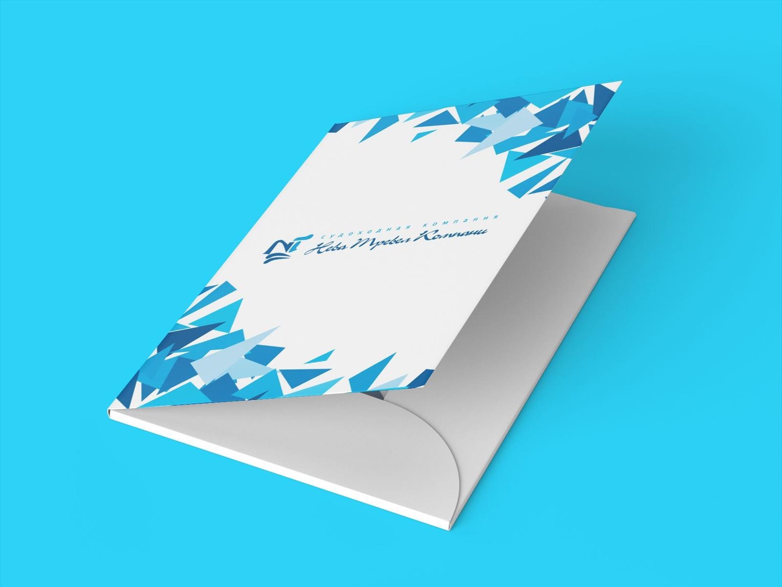 Corporate folder for shipping company