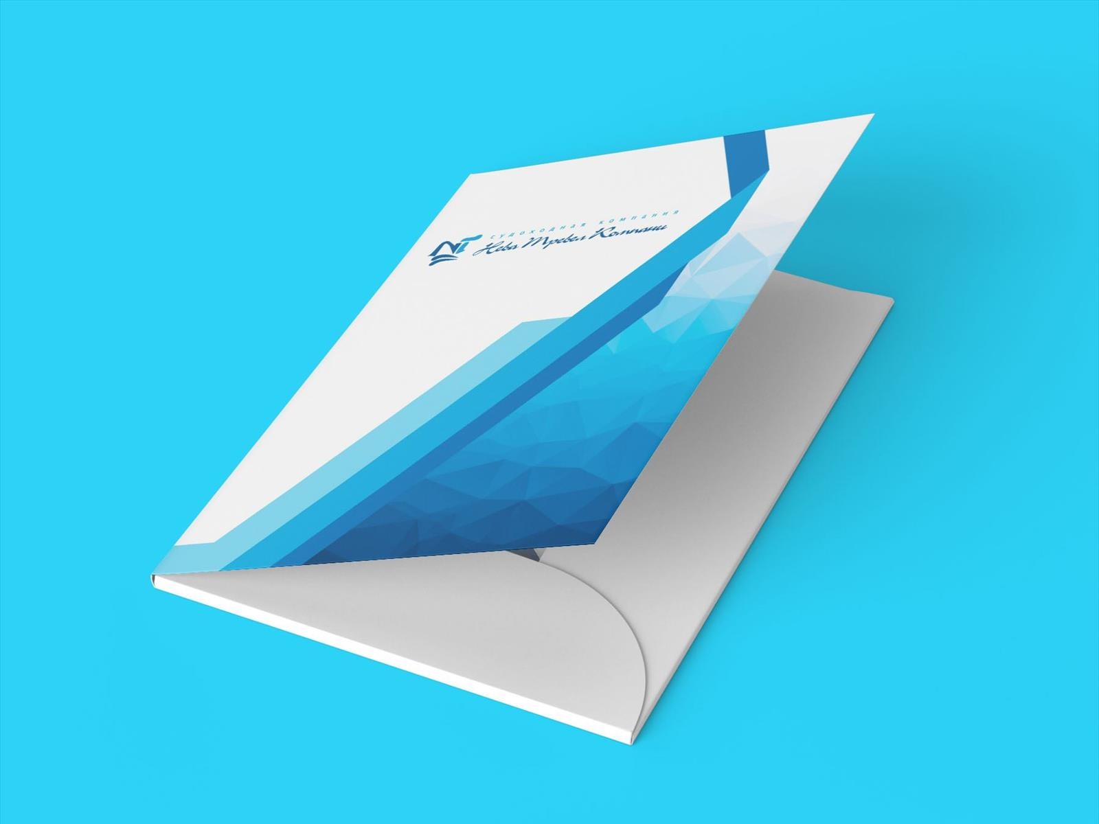 Corporate folder for shipping company