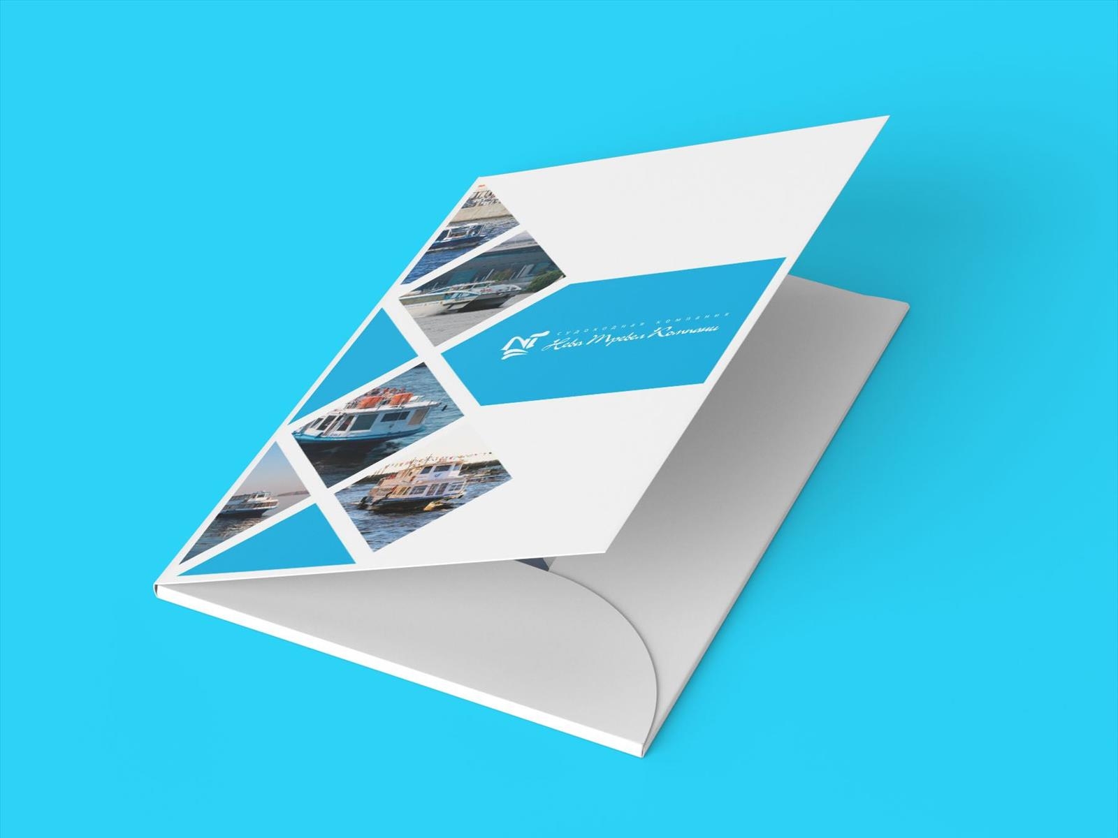 Corporate folder for shipping company