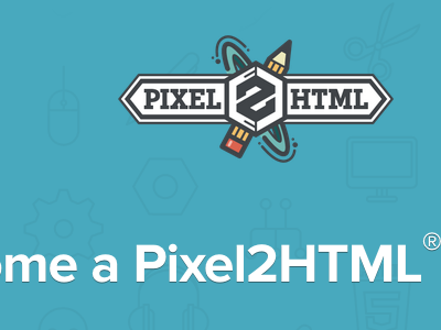 Pixel2HTML Partner Program icons logo shadow typography