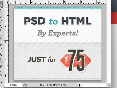 PSD to HTML by Experts! ads banner texture