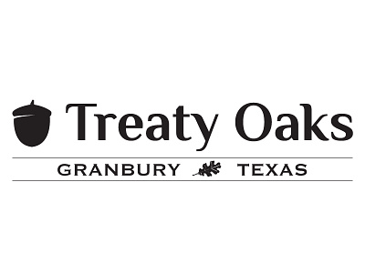 Treaty Oaks Granbury acorn branding designs illustrator logo texas