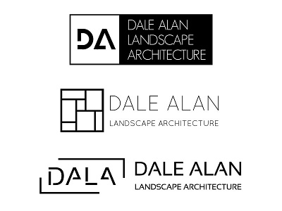 Dale Alan Landscape Architecture branding graphic design illustrator logo