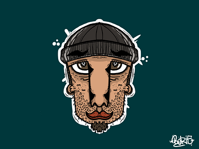 Gipsy guy wearing a beanie animation flat icon illustration illustrator ipad ipadpro logo minimal