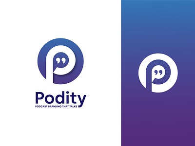 Podity Logo graphicdesign icon illustration logo logodesign podcast podcast logo podcasting visual communication