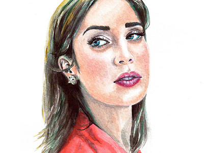 Lizzy portrait watercolor